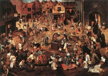 カーニバルの戦いと四旬節農民ジャンル ピーテル・ブリューゲル一世 Oil Paintings